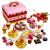 Afternoon Tea Sets Cake And Tea Chocolate Party Diy Pretend Candles Cutting Wooden Birthday Cake Toys