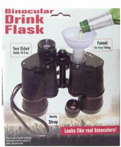 Hidden Flasks Secret Liquor Binocular Flask Sneak Alcohol Drinking Flask Double