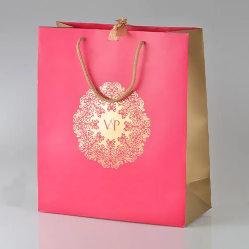 red and gold gift bags