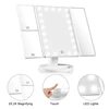 Makeup Mirror with Lights Lighted with 3x/2x Magnification Trifold 21 Lights Touch Screen Countertop Led Make Up Mirror