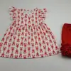 Kids girl summer crayfish printed pearl tunic top pair icing pants casual ware clothing set