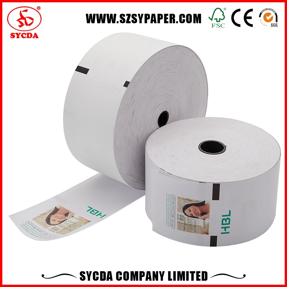 High Quality OEM Customized Pre-printed Thermal Paper Rolls 57x40 with cheap price