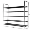 Meifeng Space-saving Metal Shelving 5 Tier Shoe Rack