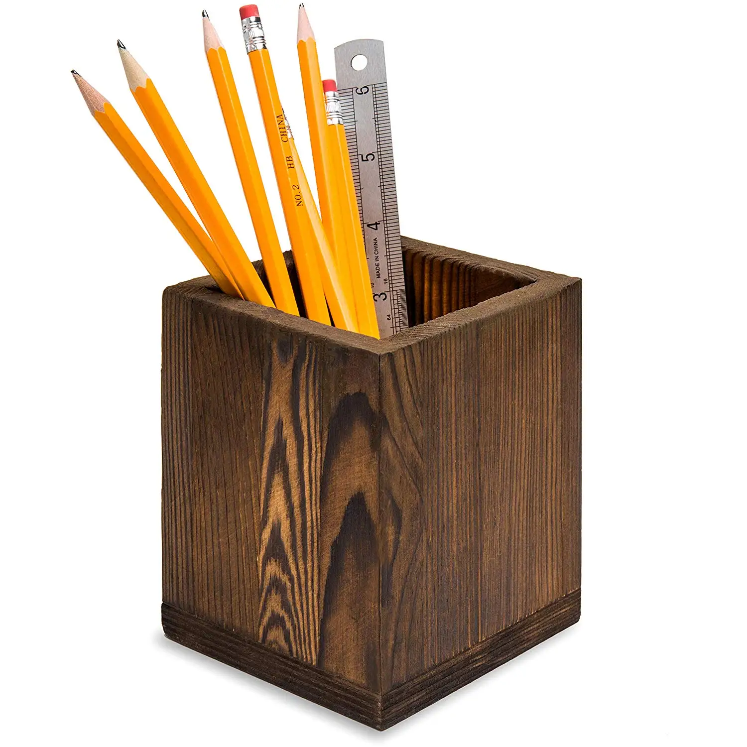 Деревянная подставка для ручек и карандашей
