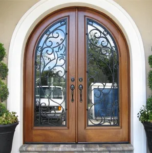 Classic Swing Design Wrought Iron Door