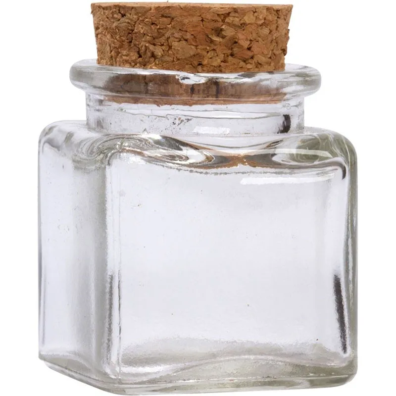 4oz Flint Square Glass Cork Top Jar With Wooden Lid Buy 4oz Glass Jar