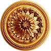 Antique gold sun flower fluted daisy 400mm dia ceiling rose