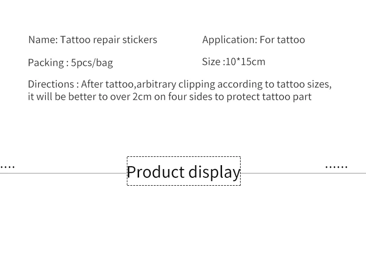 Yilong Tattoo Repair Stickers for protecting tattoo part