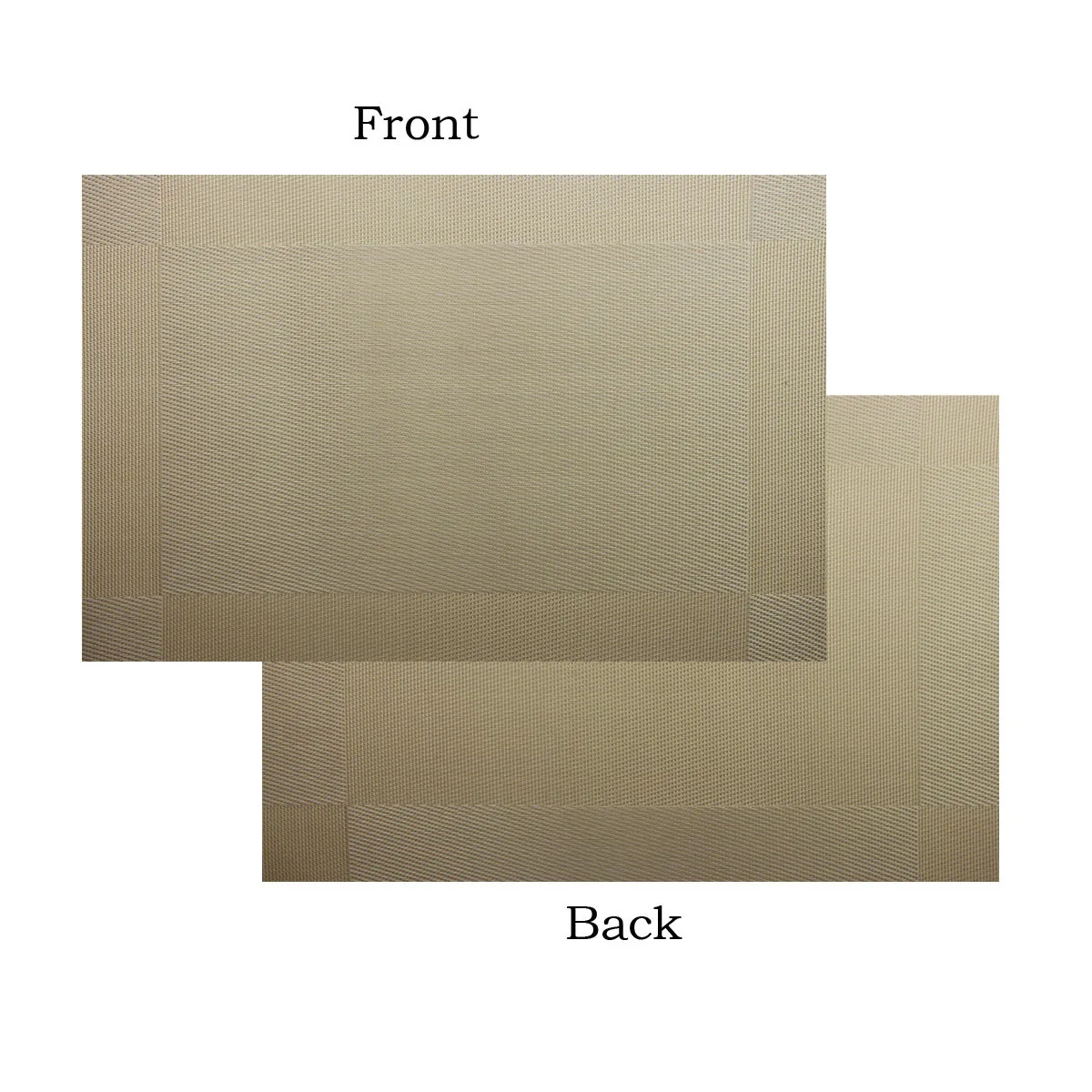 Luxury Placemats Gold Sliver Brown Color Place Mat Plastic Vinyl Woven