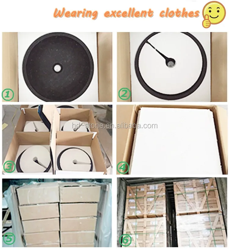 Chinese Shanxi Black Granite Stone Kitchen Sink Bathroom Washing Hand Basin with Good Quality