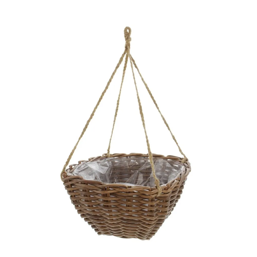 Brown Wicker Hanging Baskets Use For Planting Flower Buy Brown Wicker