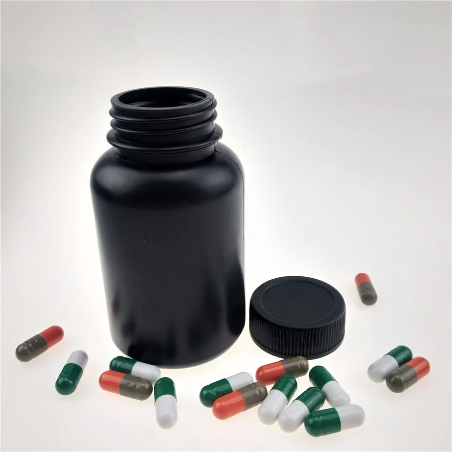Food Grade 150cc 100cc Black Pill Bottles/plastic Black Hdpe Bottle For Supplement Pill Buy