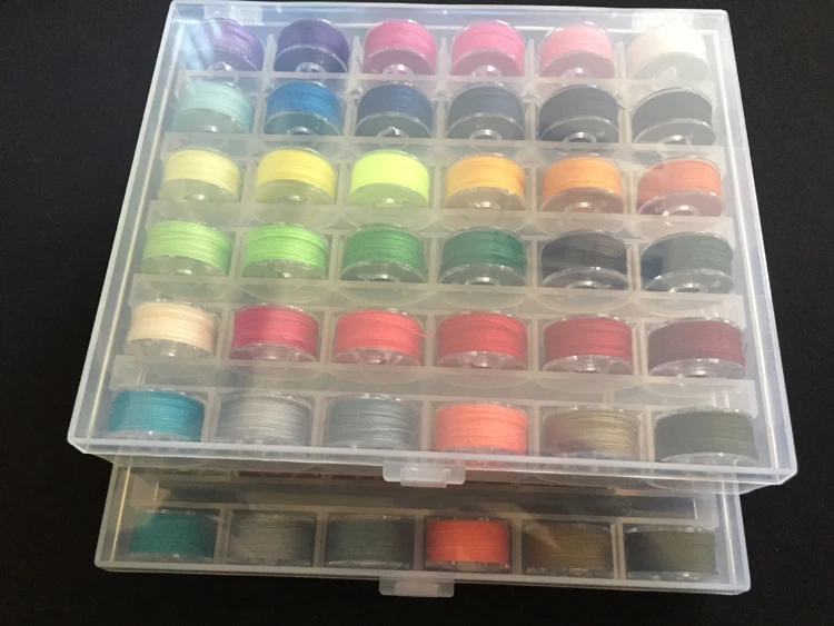 36pcs Bobbin Thread Handwork Pre-wound Grid Clear Coloful Home Sewing Machine Spools Craft Embroidery Kit Tools With Case.jpg