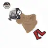 Outstanding Design Brown CoatLittle Girl Towel Embroidery Patch#L30019