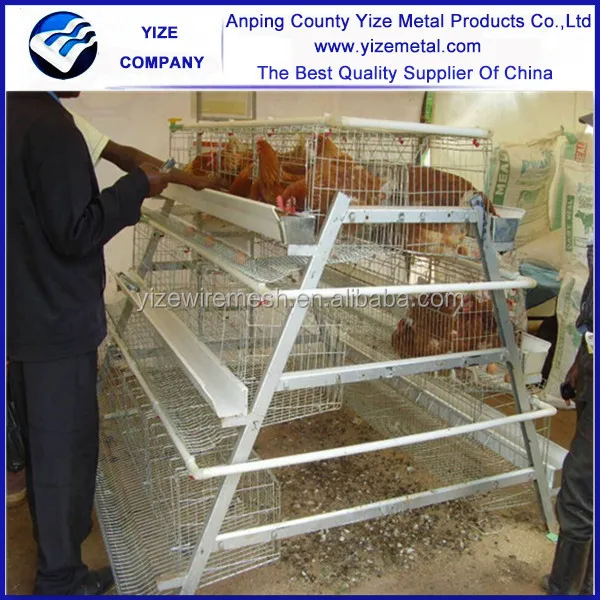 layer chicken cage type two side/layer poultry manual cages 