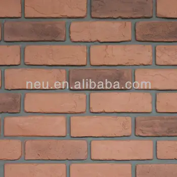 Artificial Stone Fireplace Decorative Bricks Plastic Red Brick