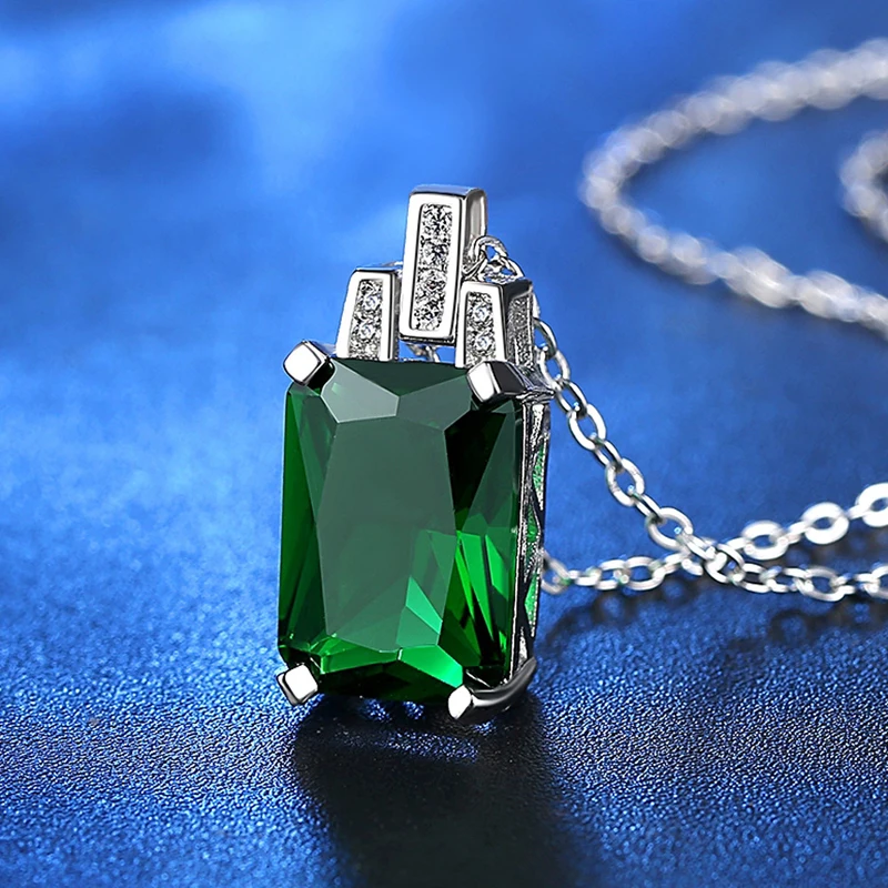 Wholesale Zircon Jewelry Silver Plated Honorable Emerald Necklace N161 Buy Indian Emerald
