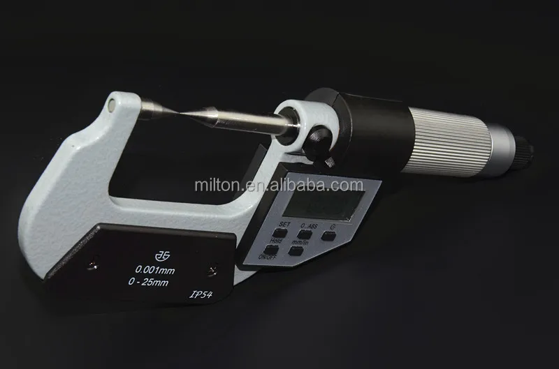 Xibei Brand 25mm 0.001mm Ip54 Pointed Head Micrometer Digital Double
