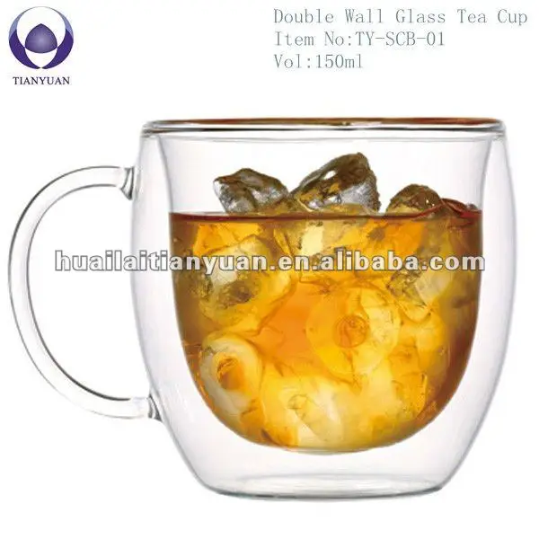 heat resistant hand made colored glass tea sets