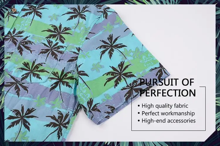 Factory direct dubai wholesale tropical clothes men hawaiian shirts vintage