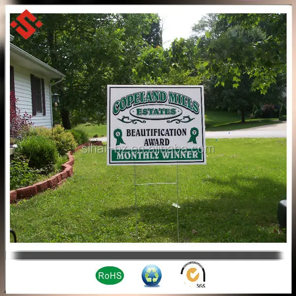 pp material double sides correx sheet yard signs
