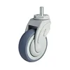 Medium duty 3/3.5/4/5 inch plastic thread stem medical silent caster wheel