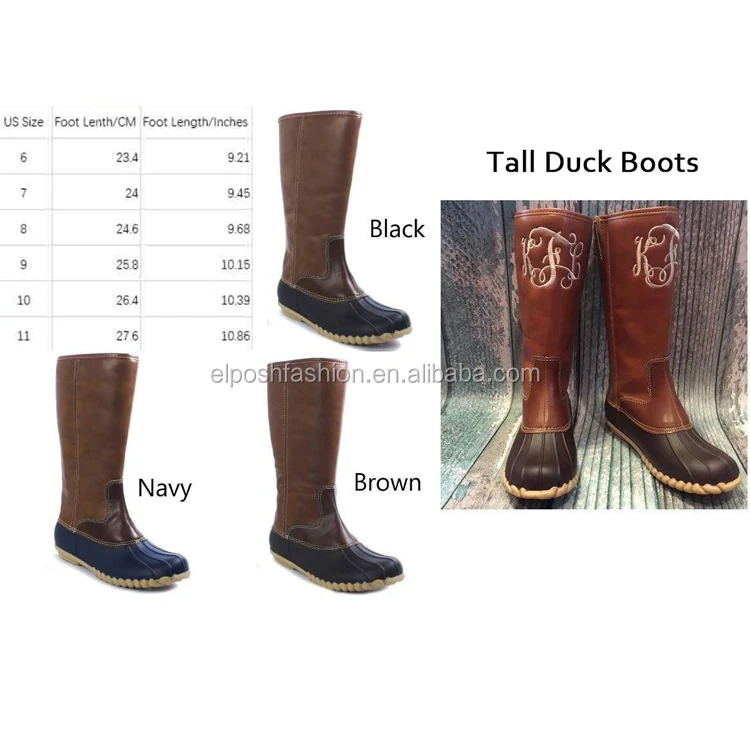 womens duck boots tall