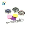 Fashion customized keychains Stainless Steel Custom Keychain With Aromatic essential oil