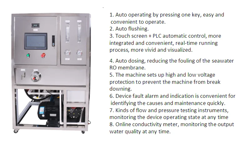 10000L/day island drinking water use movable seawater desalination equipment