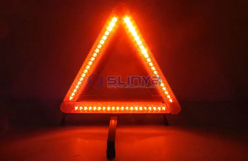 Portable Hazard Warning Light Kit Foldable Led Traffic Warning Triangle