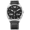 Newest design quartz watch with date cool rounded square case gents watch mineral glass 3ATM timepieces
