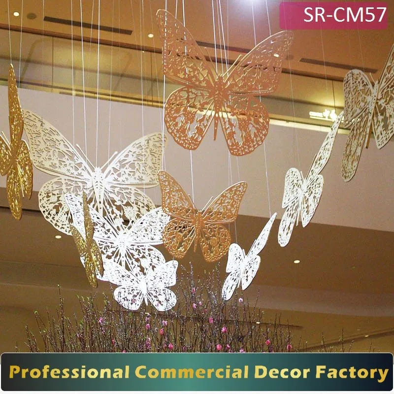 Customize Commercial Large Hanging Butterfly Decoration For