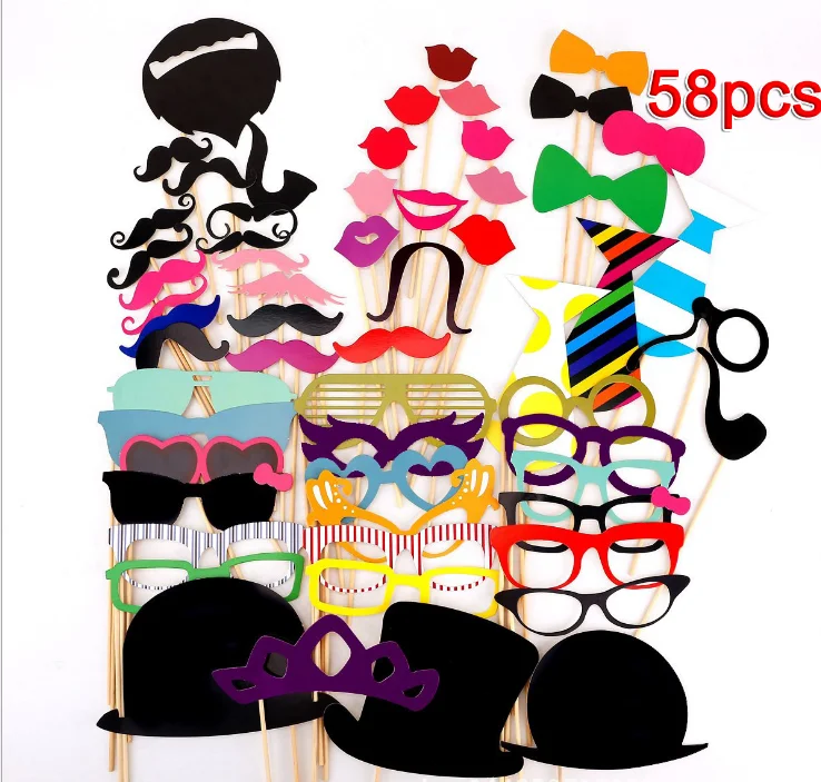 58pcs Portable Cheap Adult Photo Booth Props For Wedding Birthday Party Favors Buy Photo Booth 5524