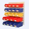 Wall -mounted steel louvered panel with screw storage bins