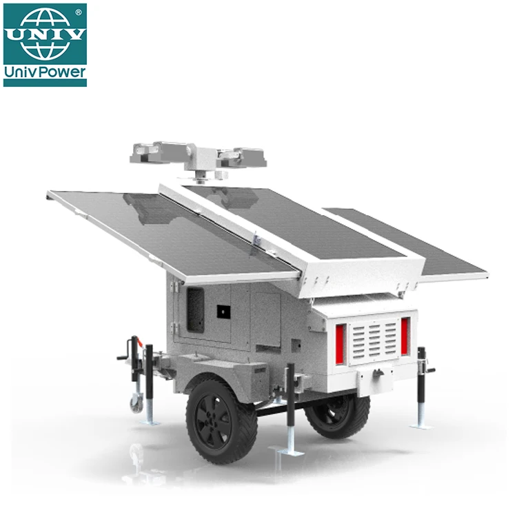 Electric 360 rotation control of LED lights head for solar trailer LED light tower to be your illumination solution