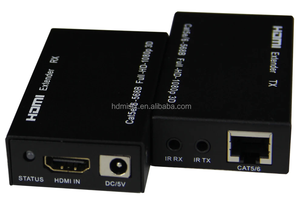 Hdmi Extender Cat5e X1 Over Single Cat5e/6 Hdmi Extender To 60m 1080p ...