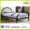 Top selling America simple design cheap Black metal tube twin bed frame only