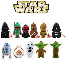 11 estilos Pen drive Star wars darth vader 4 GB/8 GB/16 GB/32 GB/64 gb flash drive BB-8 R2D2 robot usb 2.0 de memoria flash stick pendrive