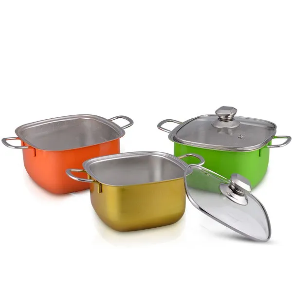 Amazon Best Sell Pots Commercial Cookware Cooking Square Pot Buy