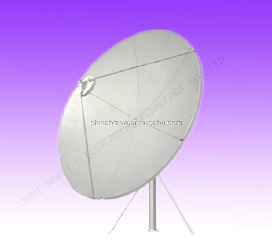 2.4m Prime Focus 3m C/ku Band Satellite Mesh Dish Rotating Tv Antenna