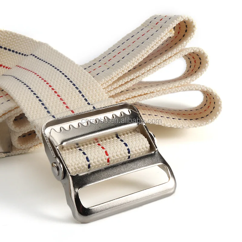 60 Inch Cotton Gait Transfer Belt With Elastic Loop Holder For Seniors