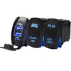 Blue Rocker Switch Rear & LED Light bar & Universal Dual USB Power Charger For UTV Polaris RZR Boat
