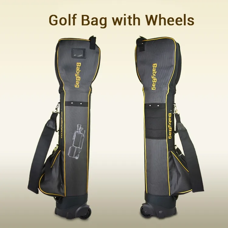 Custom Nylon Man Golf Bag With Wheels,Personalized Golf Travel Bag With