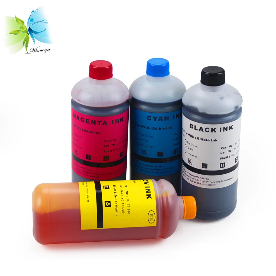 Low Price! 1000ml/bottle 6 Colors Food Grade Edible Ink For Canon Mx922