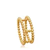 fashion double row beaded 2 gram gold ring design