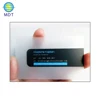 MDT transparent pvc card for epson printer with barcode and qr code