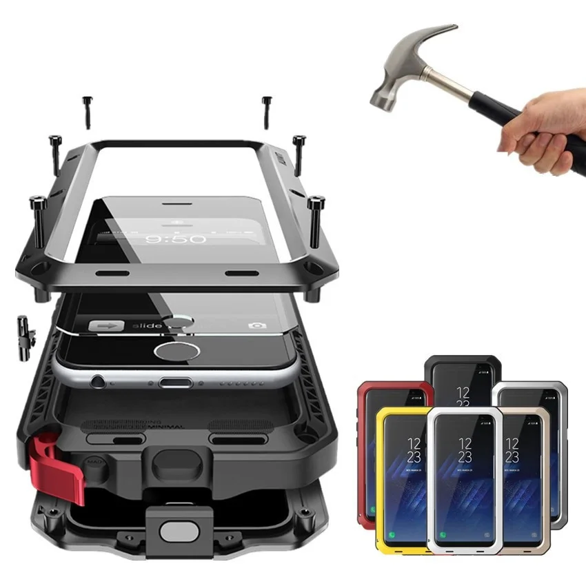 保护末日装甲金属铝手机外壳为 iphone 6 6 s 7 8 plus 防震防尘罩