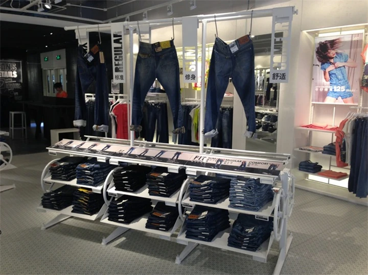 Free Design Denim Jeans Store Fixture Display Jeans Shop Decoration ...