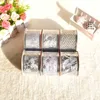Wholesale Yiwu Factory Silver Metallic Foil Christmas Tree Wired Ribbon