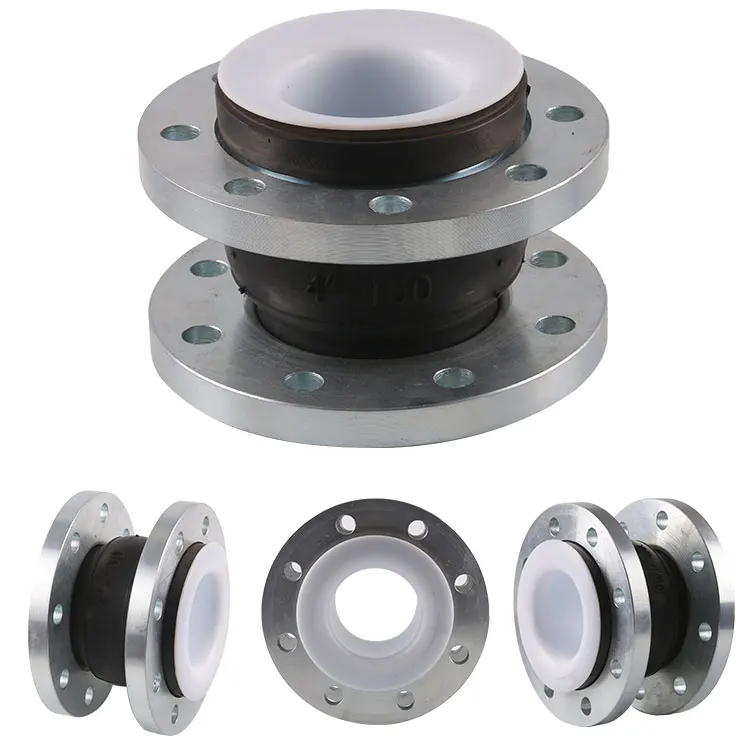 Henan huayuan PTFE lined bellows joint pipe compensator with flange